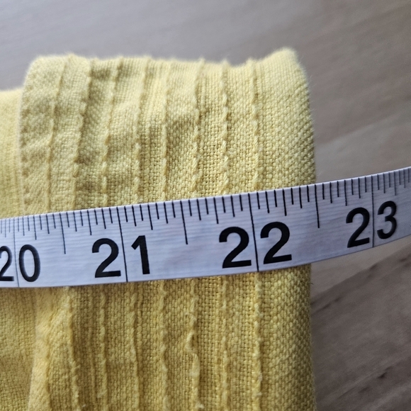 J. Crew Cherbourg Double Breasted Linen Blend Coat-Mustard Yellow VTG Y2K - Picture 13 of 15